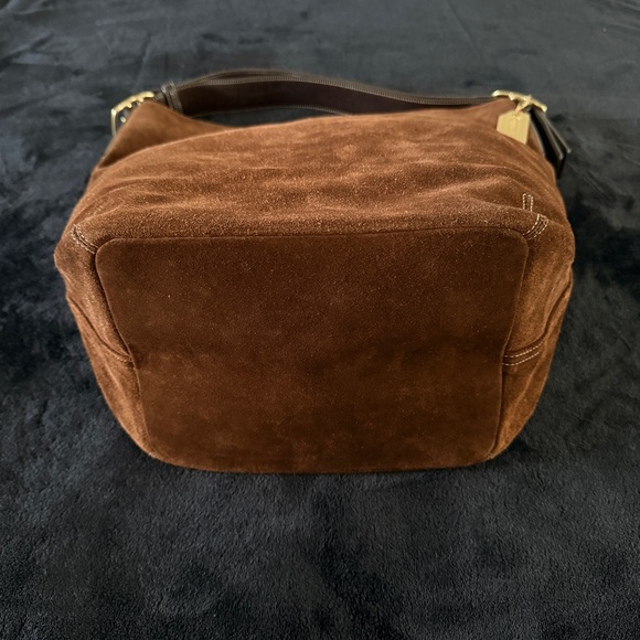 Coach Suede Legacy Bucket Slouch Shoulder Y2K Bag - Picture 4 of 9